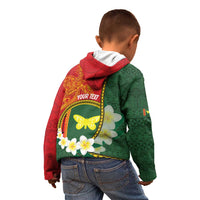 Personalised PNG Oro Provins Kid Hoodie Papua New Guinea Plumeria Melanesian Pattern - Polynesian Pride