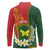 Personalised PNG Oro Provins Long Sleeve Polo Shirt Papua New Guinea Plumeria Melanesian Pattern - Polynesian Pride