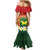 Personalised PNG Oro Provins Mermaid Dress Papua New Guinea Plumeria Melanesian Pattern - Polynesian Pride