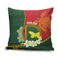 Personalised PNG Oro Provins Pillow Cover Papua New Guinea Plumeria Melanesian Pattern - Polynesian Pride