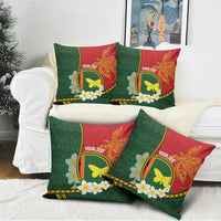 Personalised PNG Oro Provins Pillow Cover Papua New Guinea Plumeria Melanesian Pattern - Polynesian Pride
