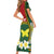 Personalised PNG Oro Provins Short Sleeve Bodycon Dress Papua New Guinea Plumeria Melanesian Pattern - Polynesian Pride