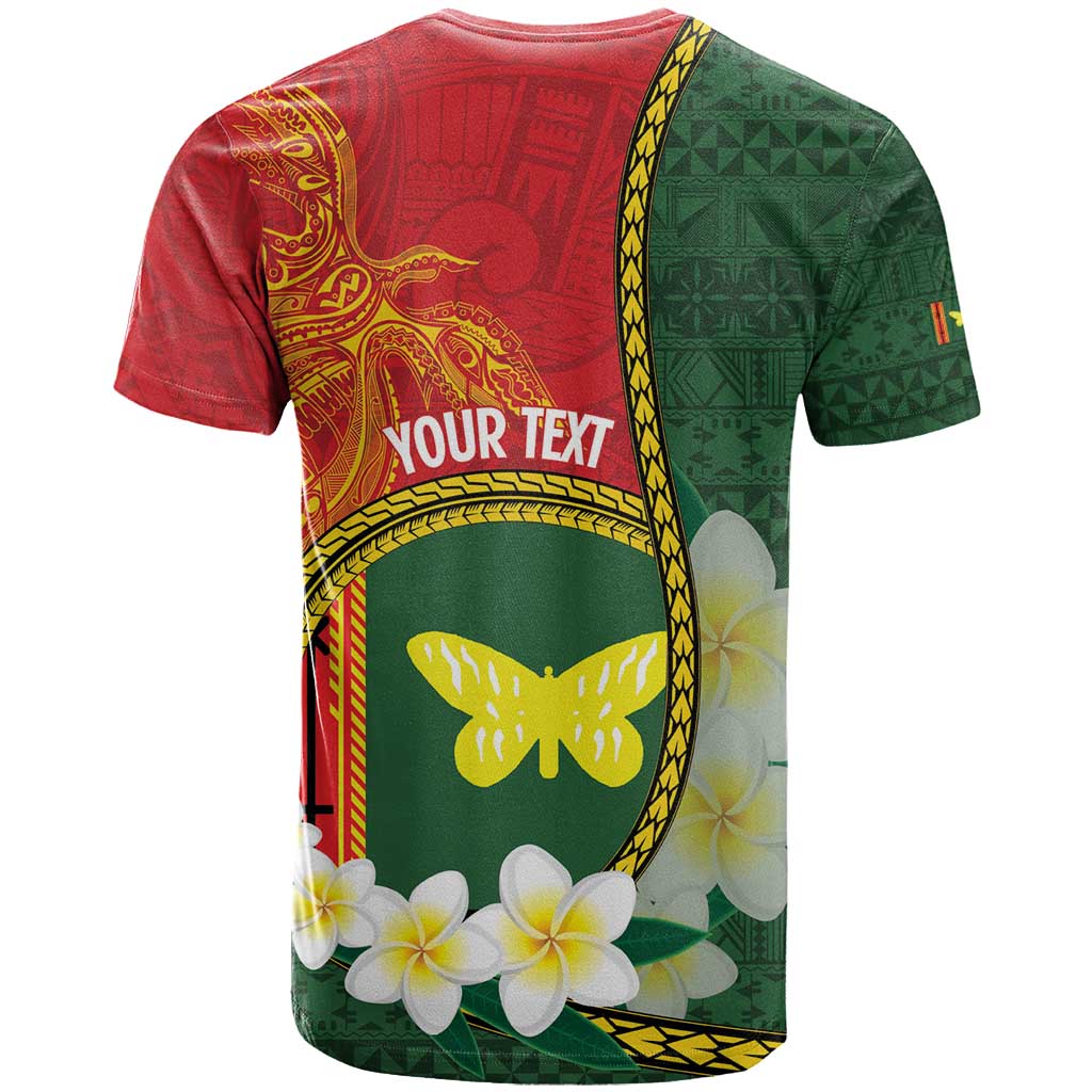 Personalised PNG Oro Provins T Shirt Papua New Guinea Plumeria Melanesian Pattern - Polynesian Pride