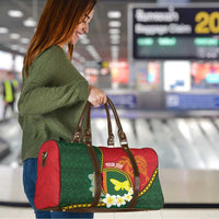 Personalised PNG Oro Provins Travel Bag Papua New Guinea Plumeria Melanesian Pattern - Polynesian Pride