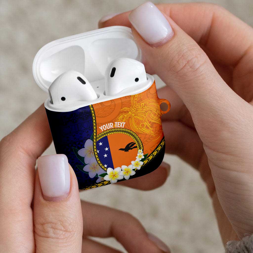 Personalised PNG Niu Ailan AirPods Case Papua New Guinea Plumeria Melanesian Pattern - Polynesian Pride