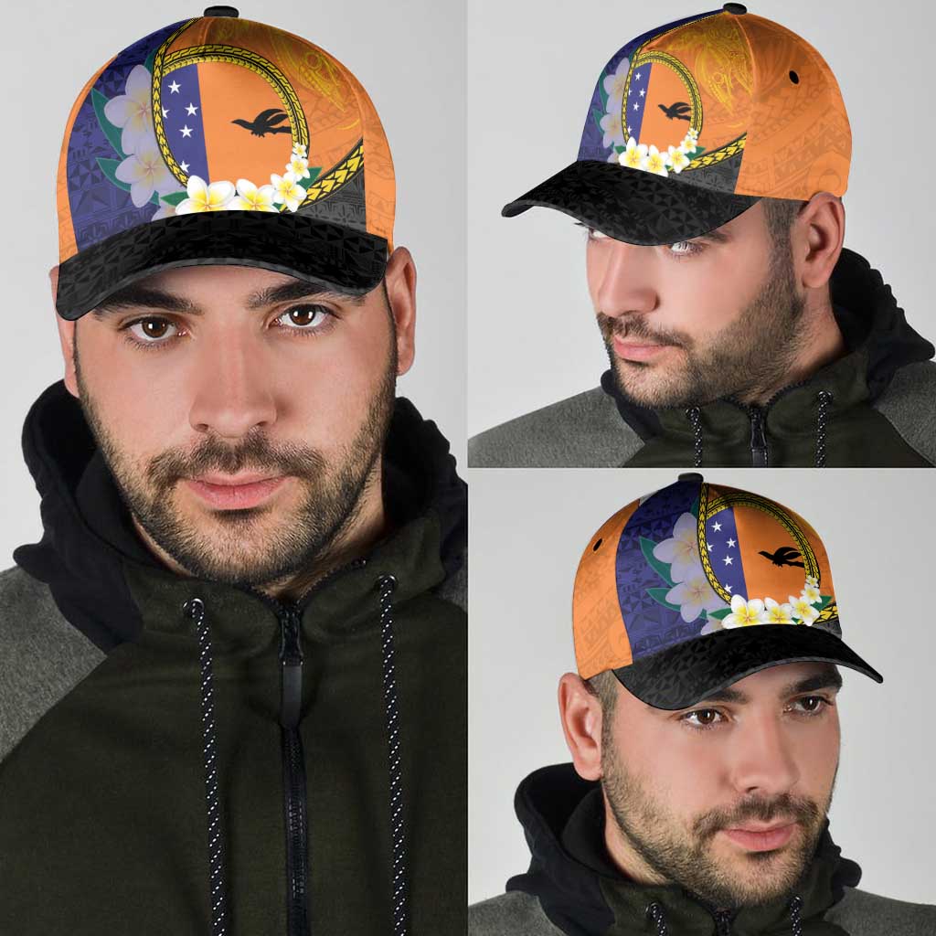PNG Niu Ailan Classic Cap Papua New Guinea Plumeria Melanesian Pattern - Polynesian Pride