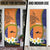 Personalised PNG Niu Ailan Door Cover Papua New Guinea Plumeria Melanesian Pattern - Polynesian Pride