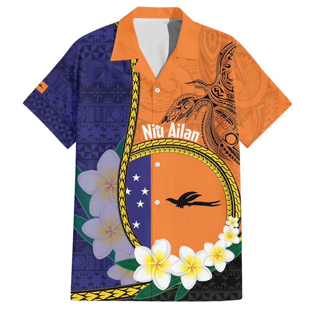 Personalised PNG Niu Ailan Hawaiian Shirt Papua New Guinea Plumeria Melanesian Pattern - Polynesian Pride