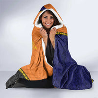 Personalised PNG Niu Ailan Hooded Blanket Papua New Guinea Plumeria Melanesian Pattern - Polynesian Pride