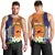 Personalised PNG Niu Ailan Men Tank Top Papua New Guinea Plumeria Melanesian Pattern - Polynesian Pride