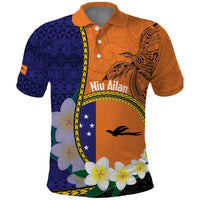 Personalised PNG Niu Ailan Polo Shirt Papua New Guinea Plumeria Melanesian Pattern - Polynesian Pride