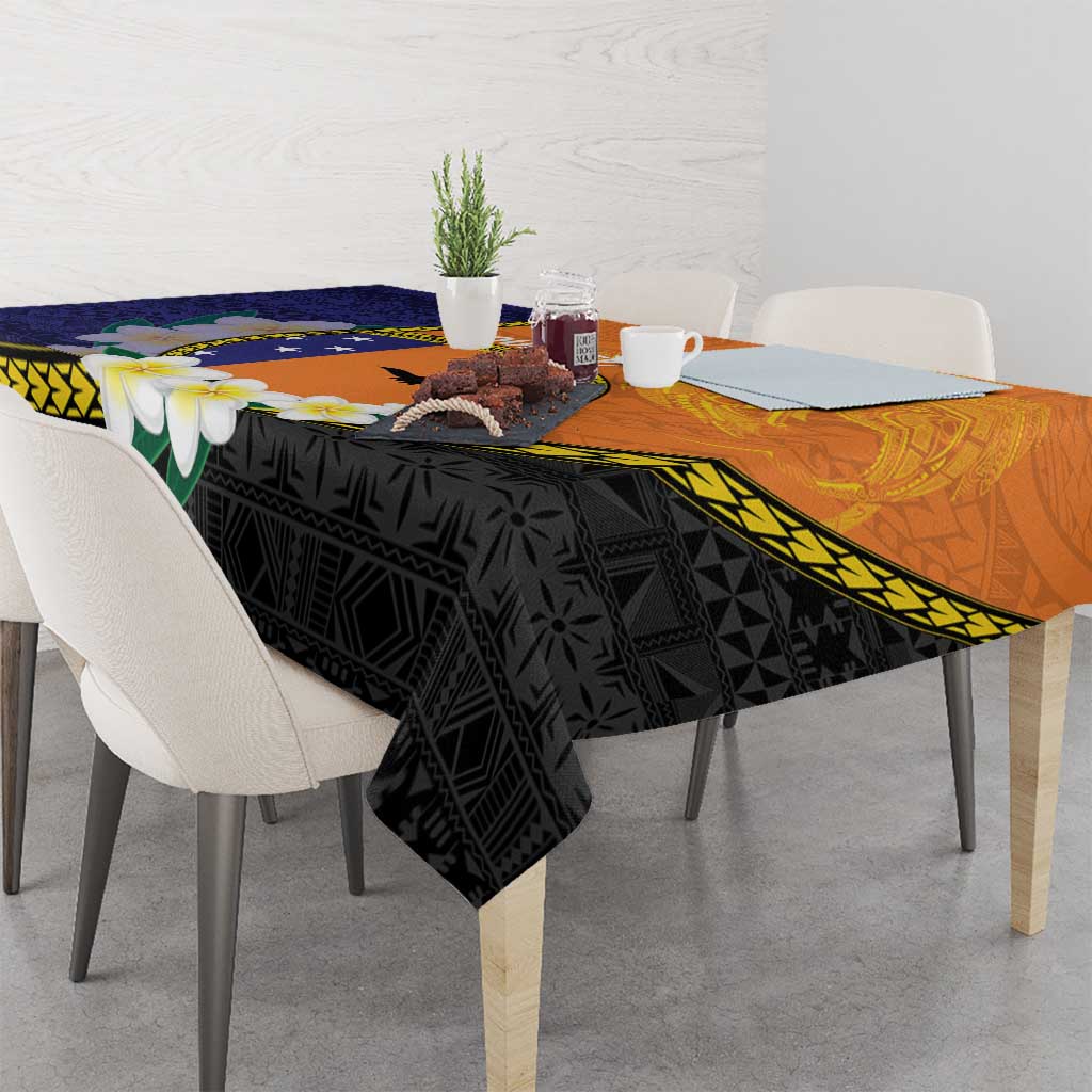 Personalised PNG Niu Ailan Tablecloth Papua New Guinea Plumeria Melanesian Pattern - Polynesian Pride