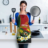 Personalised PNG Simbu Provins Apron Papua New Guinea Plumeria Melanesian Pattern - Polynesian Pride