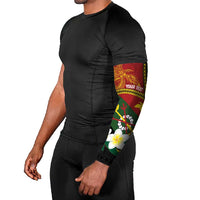 Personalised PNG Simbu Provins Arm Sleeves Papua New Guinea Plumeria Melanesian Pattern - Polynesian Pride