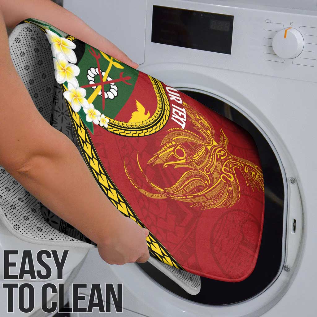 Personalised PNG Simbu Provins Bathroom Set Papua New Guinea Plumeria Melanesian Pattern - Polynesian Pride