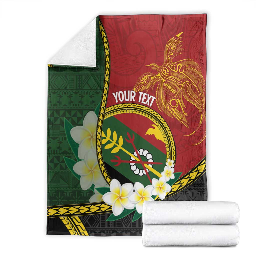 Personalised PNG Simbu Provins Blanket Papua New Guinea Plumeria Melanesian Pattern - Polynesian Pride