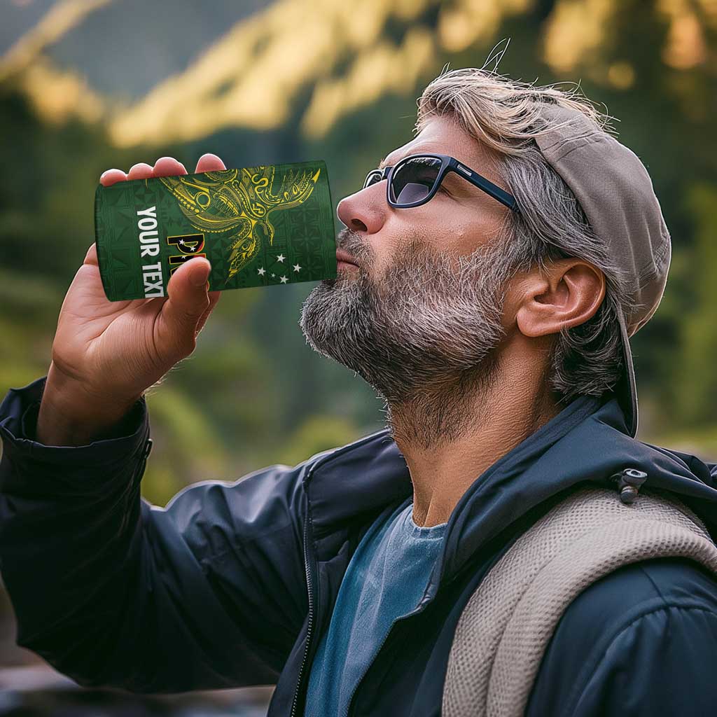 Personalised PNG Simbu Provins 4 in 1 Can Cooler Tumbler Papua New Guinea Plumeria Melanesian Pattern - Polynesian Pride