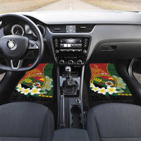 Personalised PNG Simbu Provins Car Mats Papua New Guinea Plumeria Melanesian Pattern - Polynesian Pride