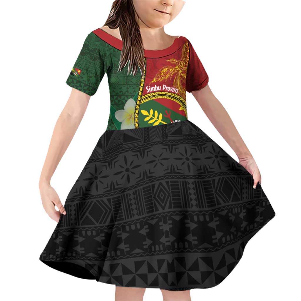 Personalised PNG Simbu Provins Family Matching Off Shoulder Short Dress and Hawaiian Shirt Papua New Guinea Plumeria Melanesian Pattern - Polynesian Pride