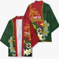 Personalised PNG Simbu Provins Kimono Papua New Guinea Plumeria Melanesian Pattern - Polynesian Pride