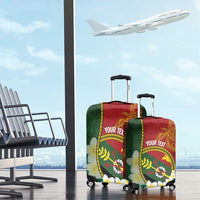 Personalised PNG Simbu Provins Luggage Cover Papua New Guinea Plumeria Melanesian Pattern - Polynesian Pride