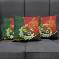 Personalised PNG Simbu Provins Pillow Cover Papua New Guinea Plumeria Melanesian Pattern - Polynesian Pride