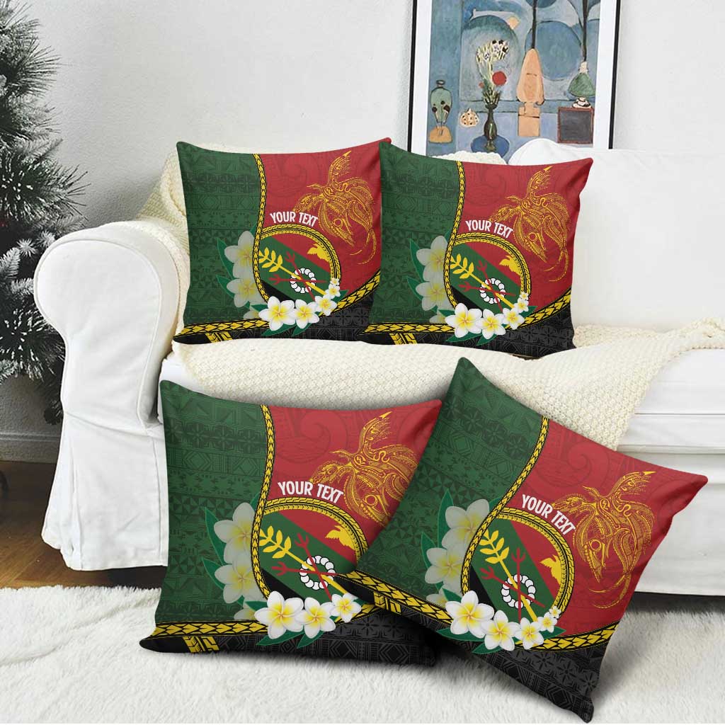 Personalised PNG Simbu Provins Pillow Cover Papua New Guinea Plumeria Melanesian Pattern - Polynesian Pride