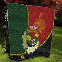 Personalised PNG Simbu Provins Quilt Papua New Guinea Plumeria Melanesian Pattern - Polynesian Pride