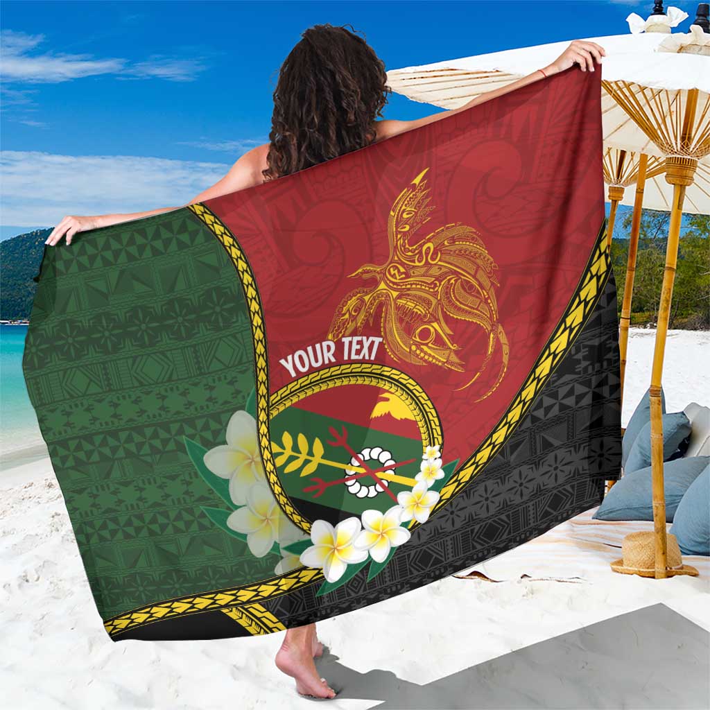 Personalised PNG Simbu Provins Sarong Papua New Guinea Plumeria Melanesian Pattern - Polynesian Pride