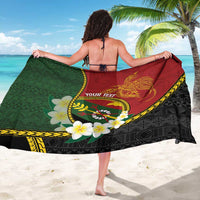 Personalised PNG Simbu Provins Sarong Papua New Guinea Plumeria Melanesian Pattern - Polynesian Pride