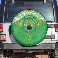 Cook Islands Manta Ray Spare Tire Cover Kuki Airani Tattoo Green Color LT14 Green - Polynesian Pride