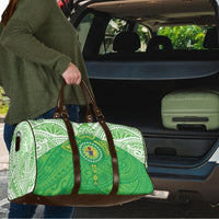 Cook Islands Manta Ray Travel Bag Kuki Airani Tattoo Green Color LT14 - Polynesian Pride