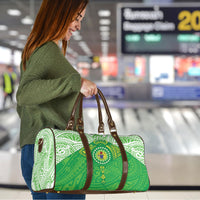 Cook Islands Manta Ray Travel Bag Kuki Airani Tattoo Green Color LT14 - Polynesian Pride