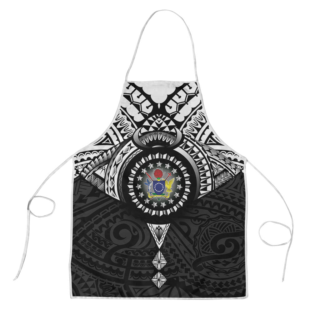 Cook Islands Manta Ray Apron Kuki Airani Tattoo Black Color
