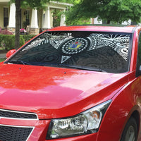 Cook Islands Manta Ray Auto Sun Shade Kuki Airani Tattoo Black Color LT14 - Polynesian Pride