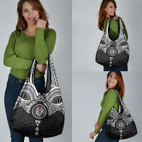 Cook Islands Manta Ray Grocery Bag Kuki Airani Tattoo Black Color LT14 - Polynesian Pride