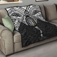 Cook Islands Manta Ray Quilt Kuki Airani Tattoo Black Color LT14 - Polynesian Pride