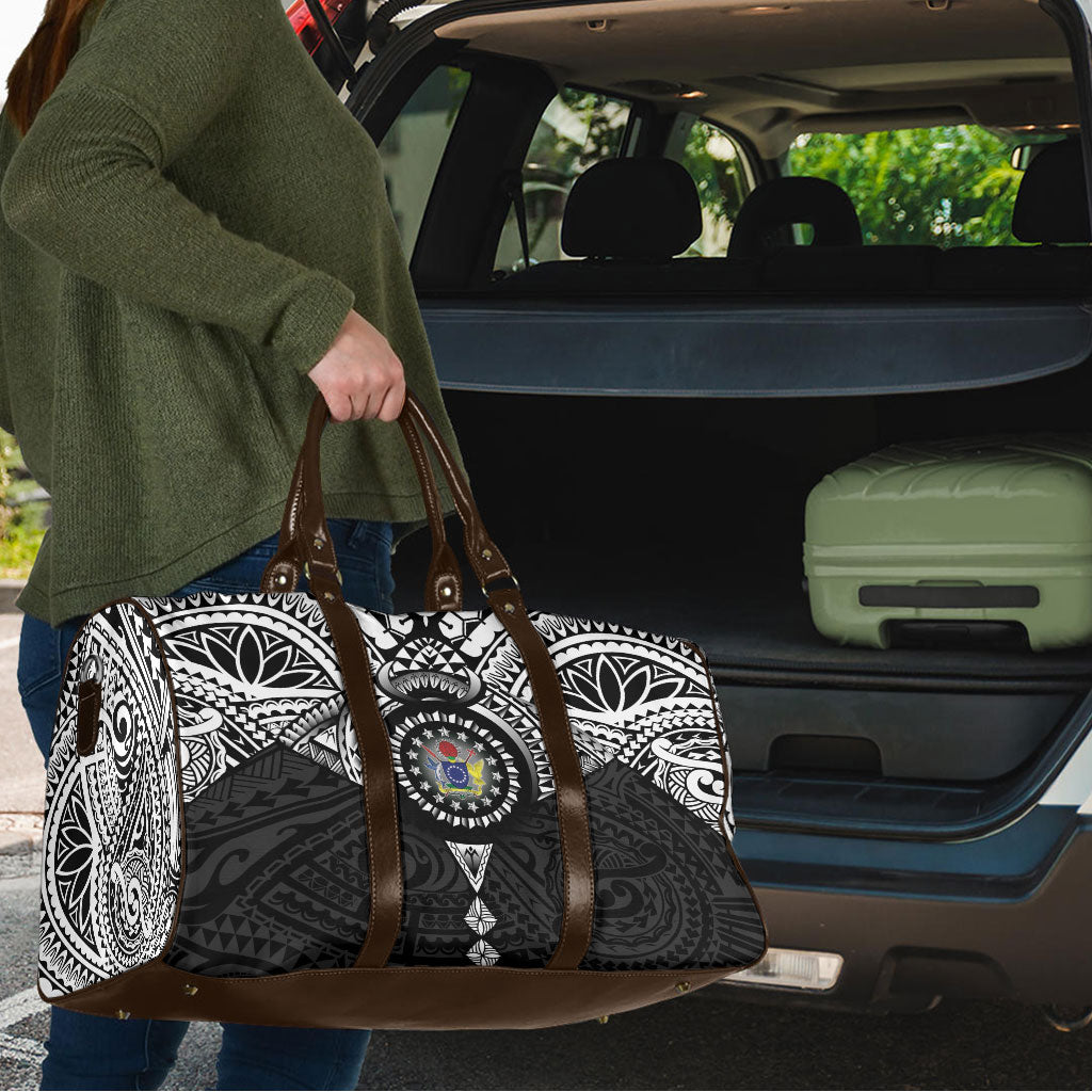 Cook Islands Manta Ray Travel Bag Kuki Airani Tattoo Black Color LT14 - Polynesian Pride
