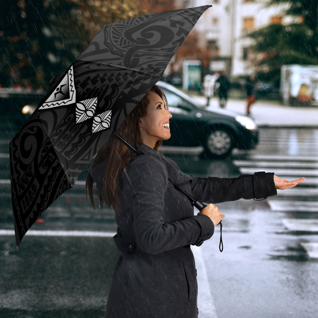 Cook Islands Manta Ray Umbrella Kuki Airani Tattoo Black Color LT14 - Polynesian Pride