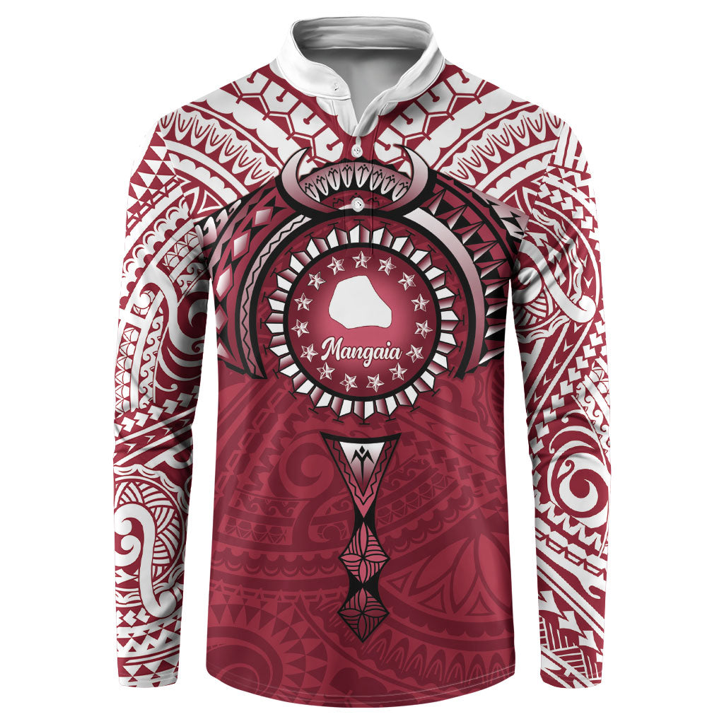 Personalised Cook Islands Mangaia Button Sweatshirt Map With Kuki Airani Manta Ray Tattoo