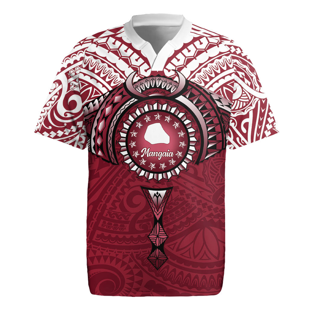Personalised Cook Islands Mangaia Rugby Jersey Map With Kuki Airani Manta Ray Tattoo