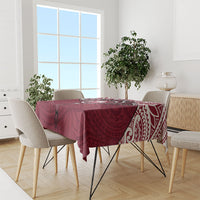 Personalised Cook Islands Mangaia Tablecloth Map With Kuki Airani Manta Ray Tattoo LT14 - Polynesian Pride