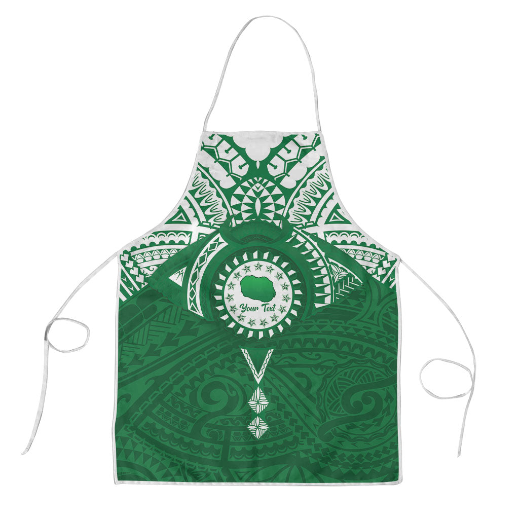 Personalised Cook Islands Rarotonga Apron Map With Kuki Airani Manta Ray Tattoo