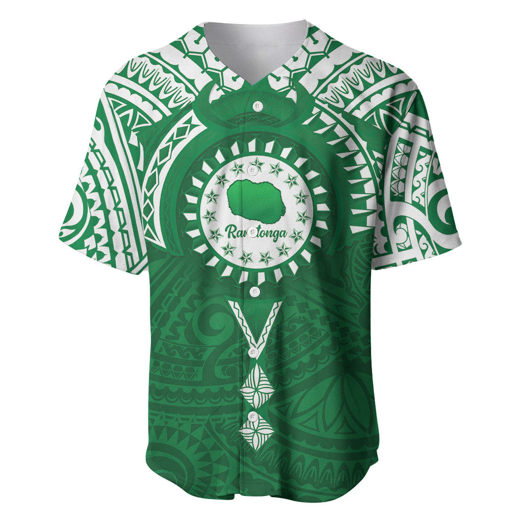 Personalised Cook Islands Rarotonga Baseball Jersey Map With Kuki Airani Manta Ray Tattoo
