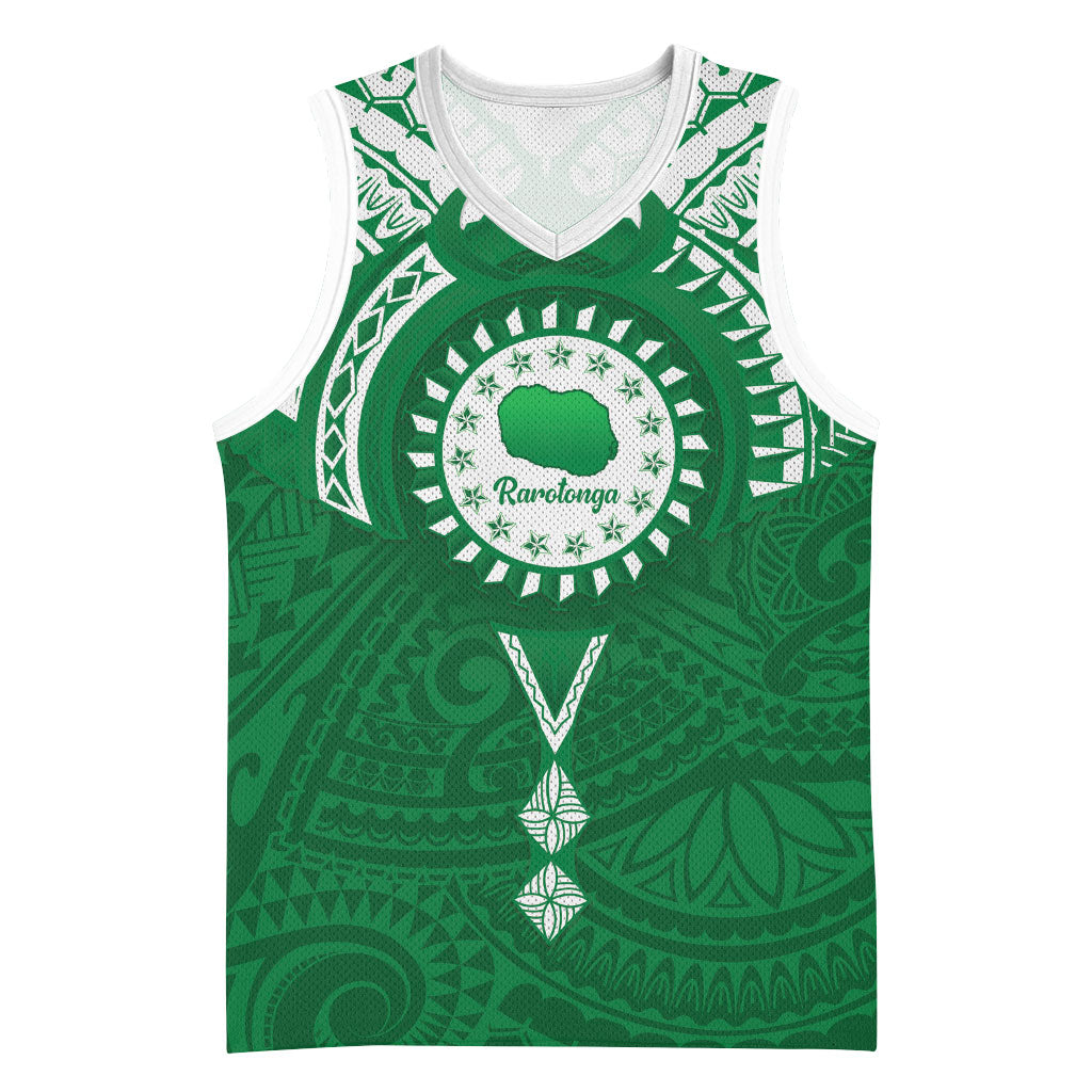 Personalised Cook Islands Rarotonga Basketball Jersey Map With Kuki Airani Manta Ray Tattoo