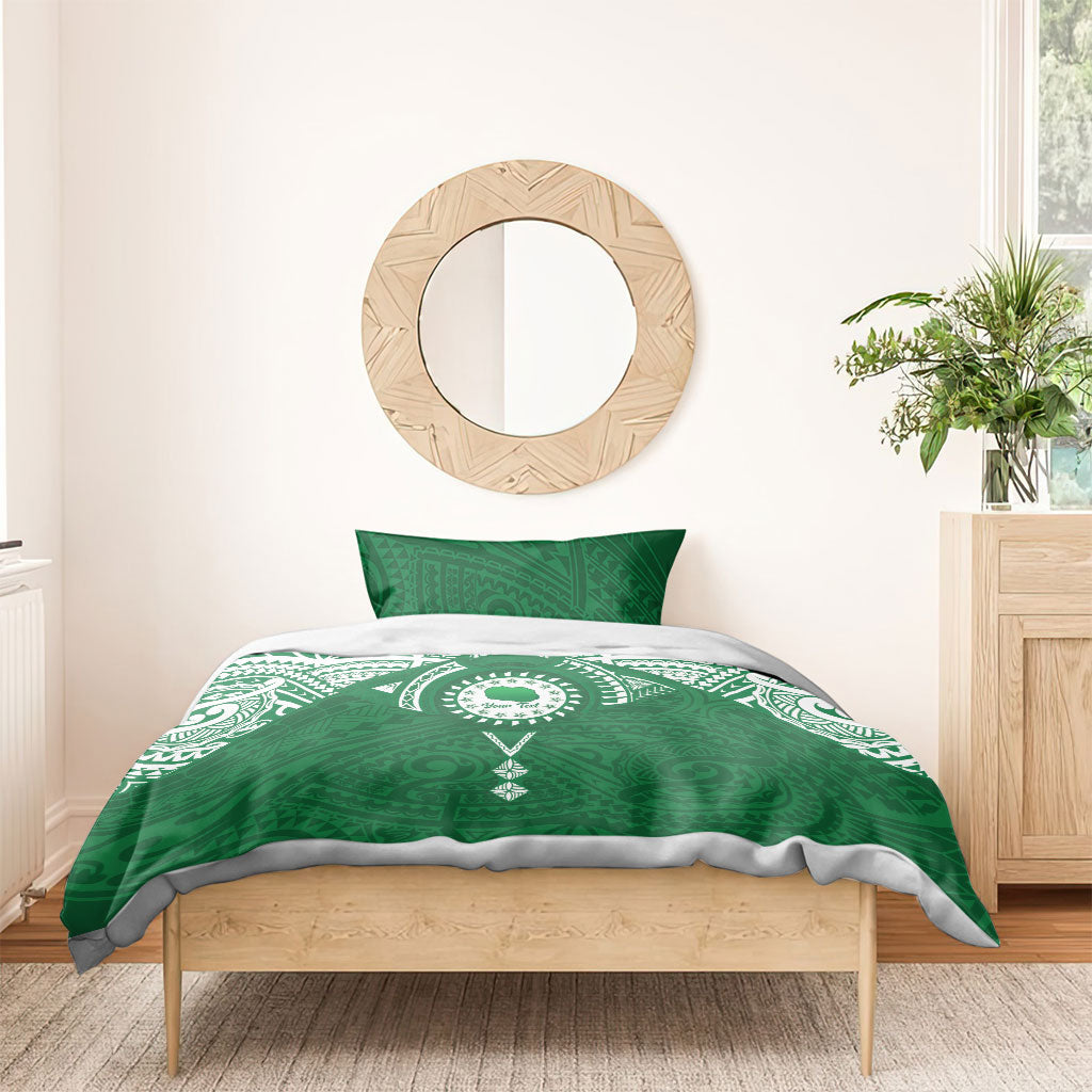 Personalised Cook Islands Rarotonga Bedding Set Map With Kuki Airani Manta Ray Tattoo LT14 - Polynesian Pride
