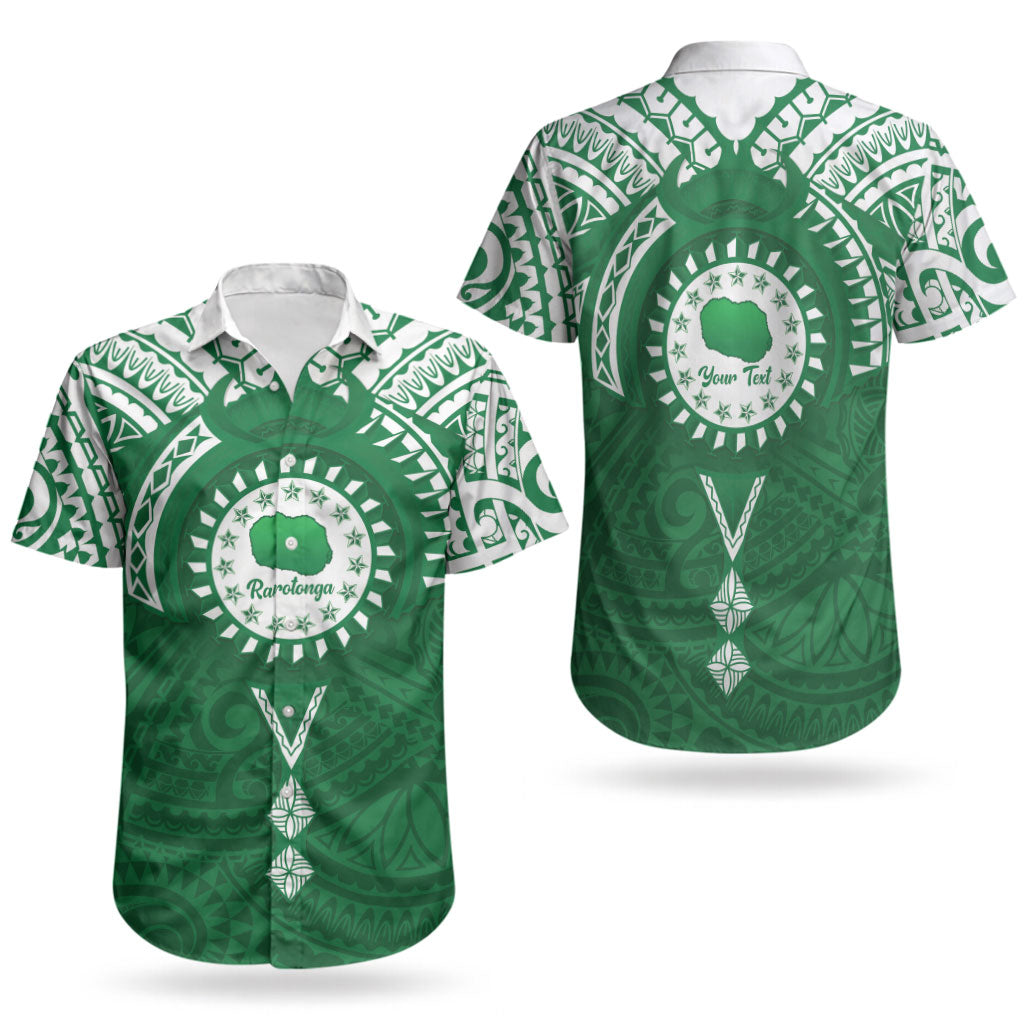 Personalised Cook Islands Rarotonga Couples Matching Off Shoulder Maxi Dress and Hawaiian Shirt Map With Kuki Airani Manta Ray Tattoo LT14 - Polynesian Pride