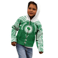 Personalised Cook Islands Rarotonga Kid Hoodie Map With Kuki Airani Manta Ray Tattoo LT14 - Polynesian Pride