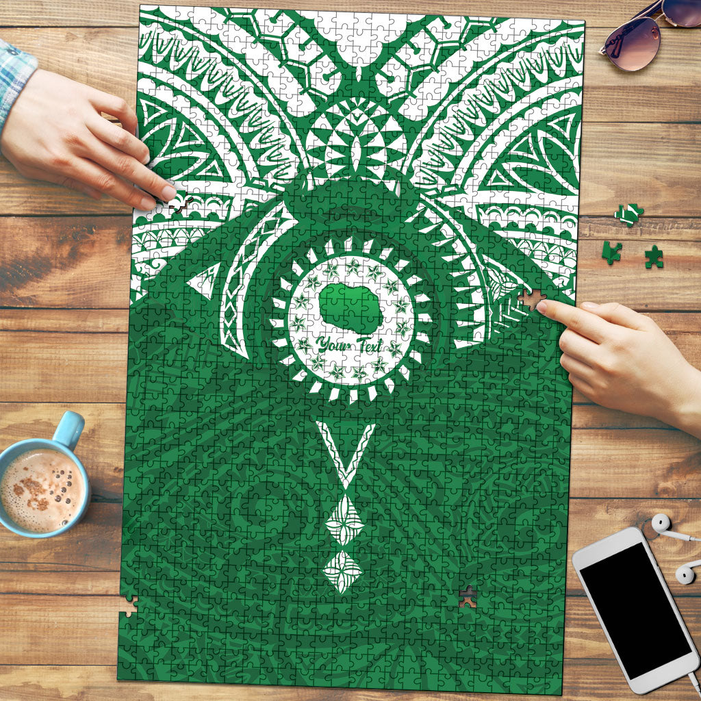 Personalised Cook Islands Rarotonga Puzzle Map With Kuki Airani Manta Ray Tattoo