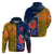 France And Australia Rugby Hoodie 2023 World Cup Le Bleus Wallabies Together LT14 - Polynesian Pride